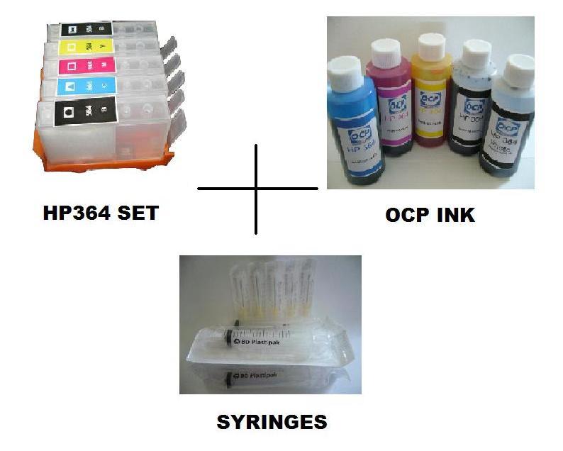 HP364 HP 364 CARTRIDGE CISS PRINTER INK REFILL KIT  